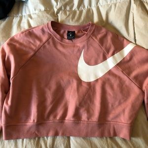 pink nike crewneck